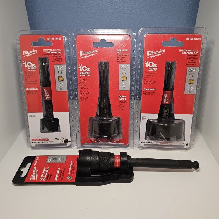 Milwaukee Self Feed Bits And Extensions