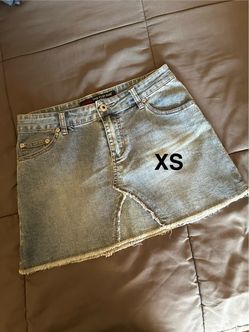 Denim Mini Skirt XS