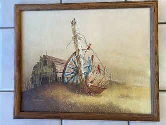 Framed western print