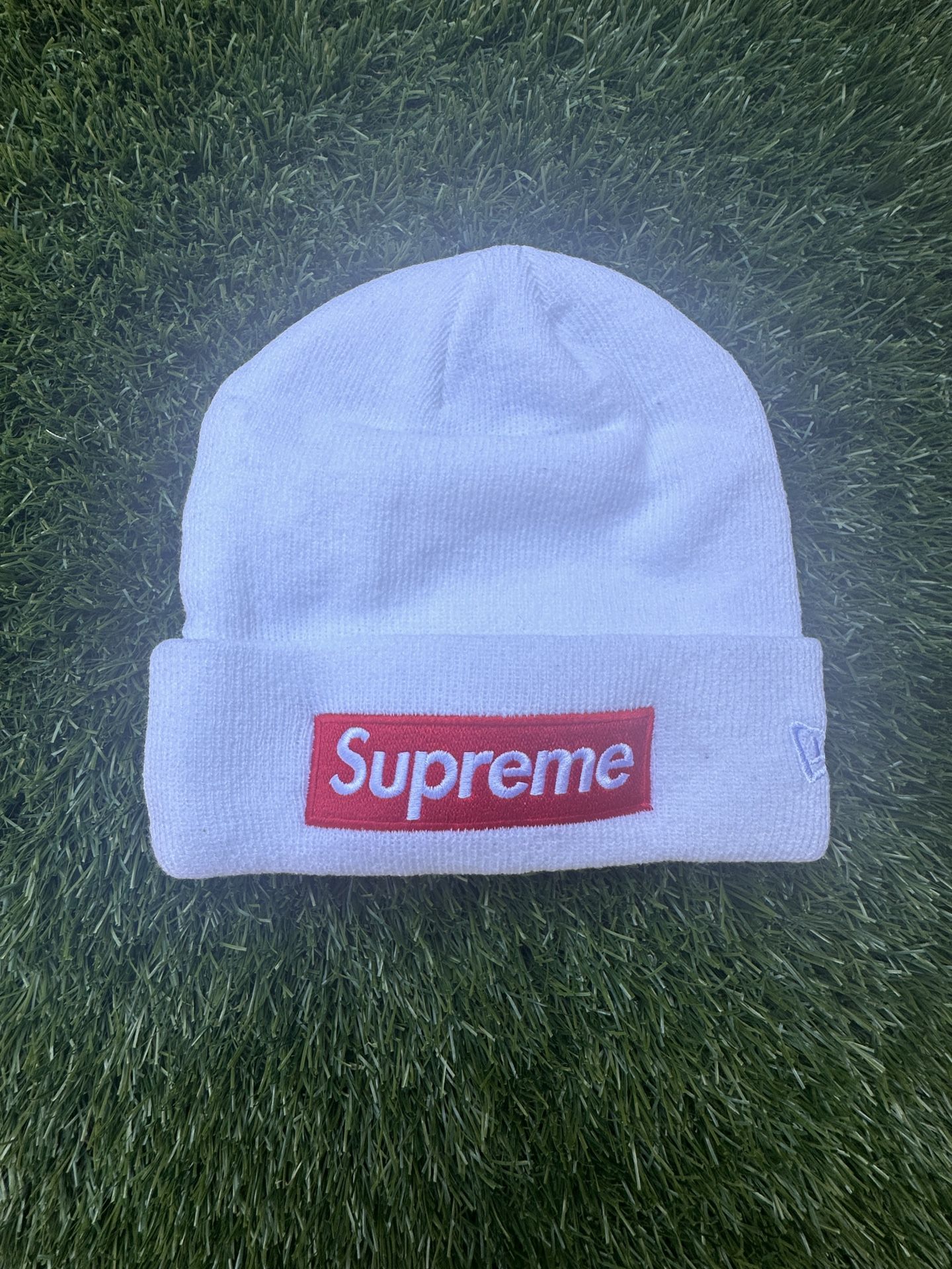 Supreme Beanie White Box Logo Brand New Authentic