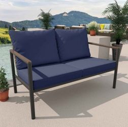 Outdoor loveseat with removable cushion new