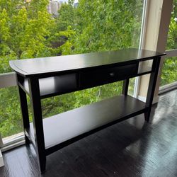 Solid Wood Console Table with Drawer