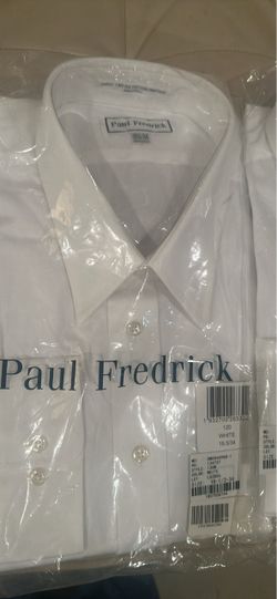 Paul Fredrick White Dress Shirt Size 18.5/34