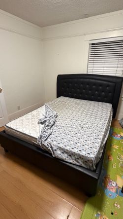 Queen mattress and frame