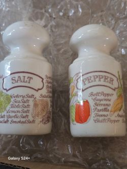 Vintage Ceramic Salt and Pepper Shaker Set