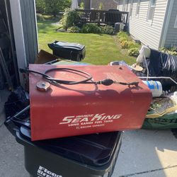 Vintage Wards Sea King Metal 12 Gallon Long Range Fuel Tank With Pump & Hose