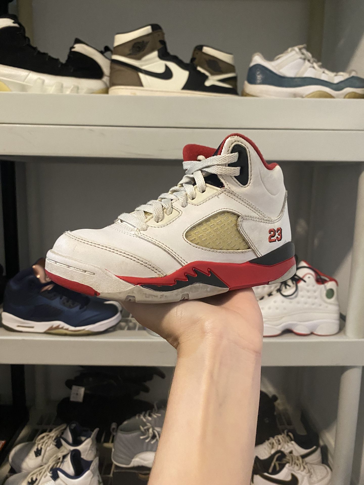 Nike Air Jordan 5 Retro Fire Red 440889-120 US Kids Size 11c toddler basketball