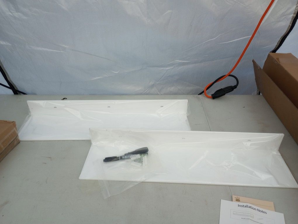 New Sezanrpt 24 Inch Acrylic Wall Shelves for Storage and Organizer, 2pcs Set.
