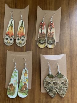 Owl & Woodland Creatures Earrings 