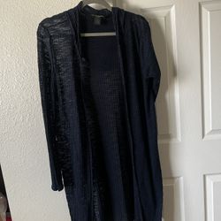 Navy Long Cardigan Large