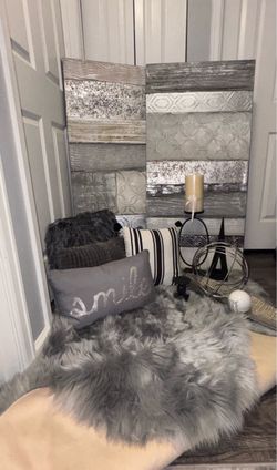 Silver & Black Decor Set