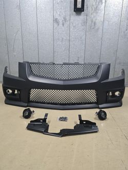 08-13 Cadillac CTS-V Style Front Bumper w/ Black Front Grille with FOG Lights