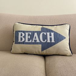 Decorative Beach Outdoor Rectangular Pillow By Hampton Bay/Size 20”W x 12”H (Helps Lumbar Position)