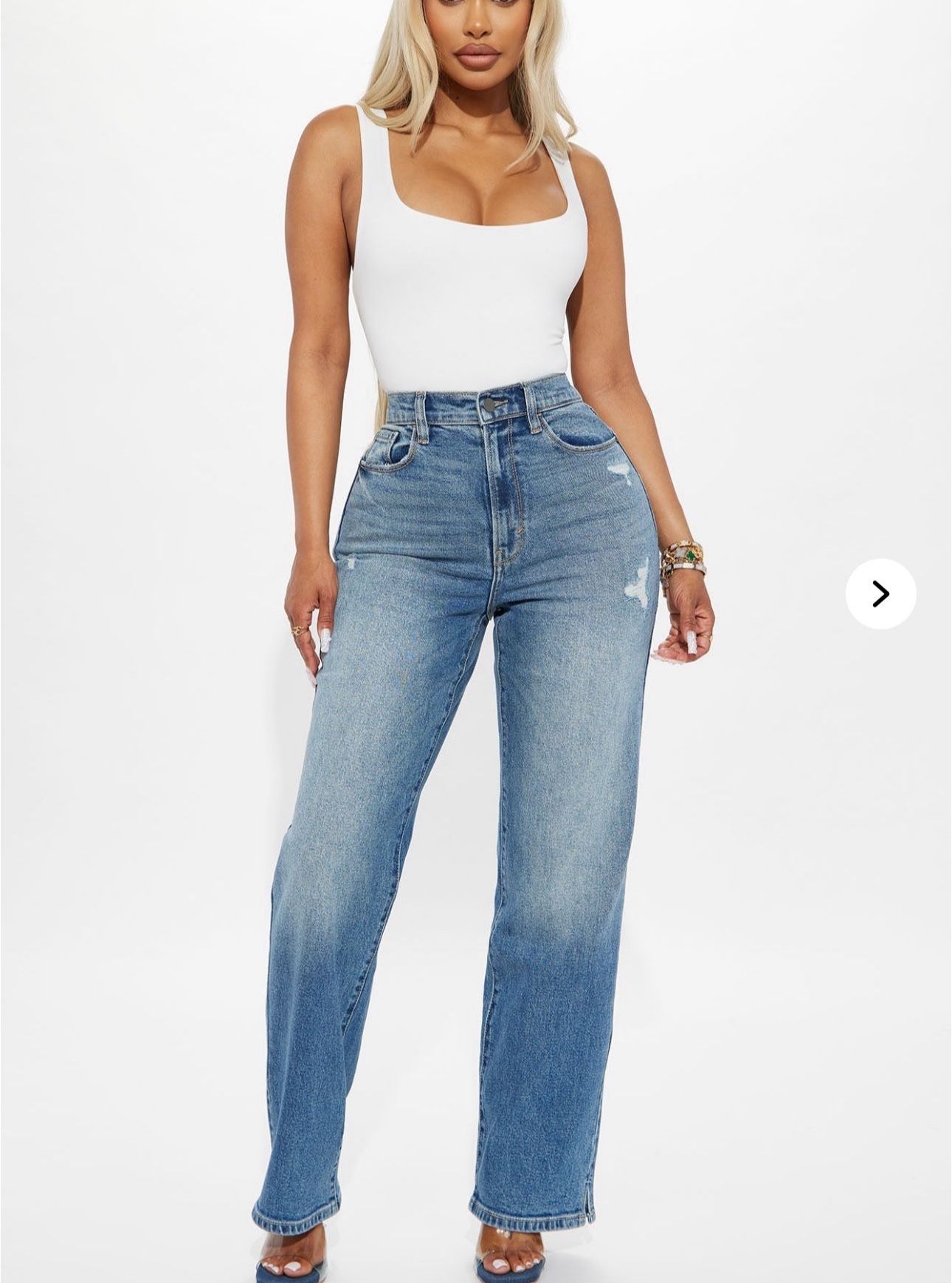 High Waisted Denim Jeans