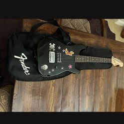 Fender Electric Guitar  Mini Fender Guitar Starcaster With Amp And Headphones 