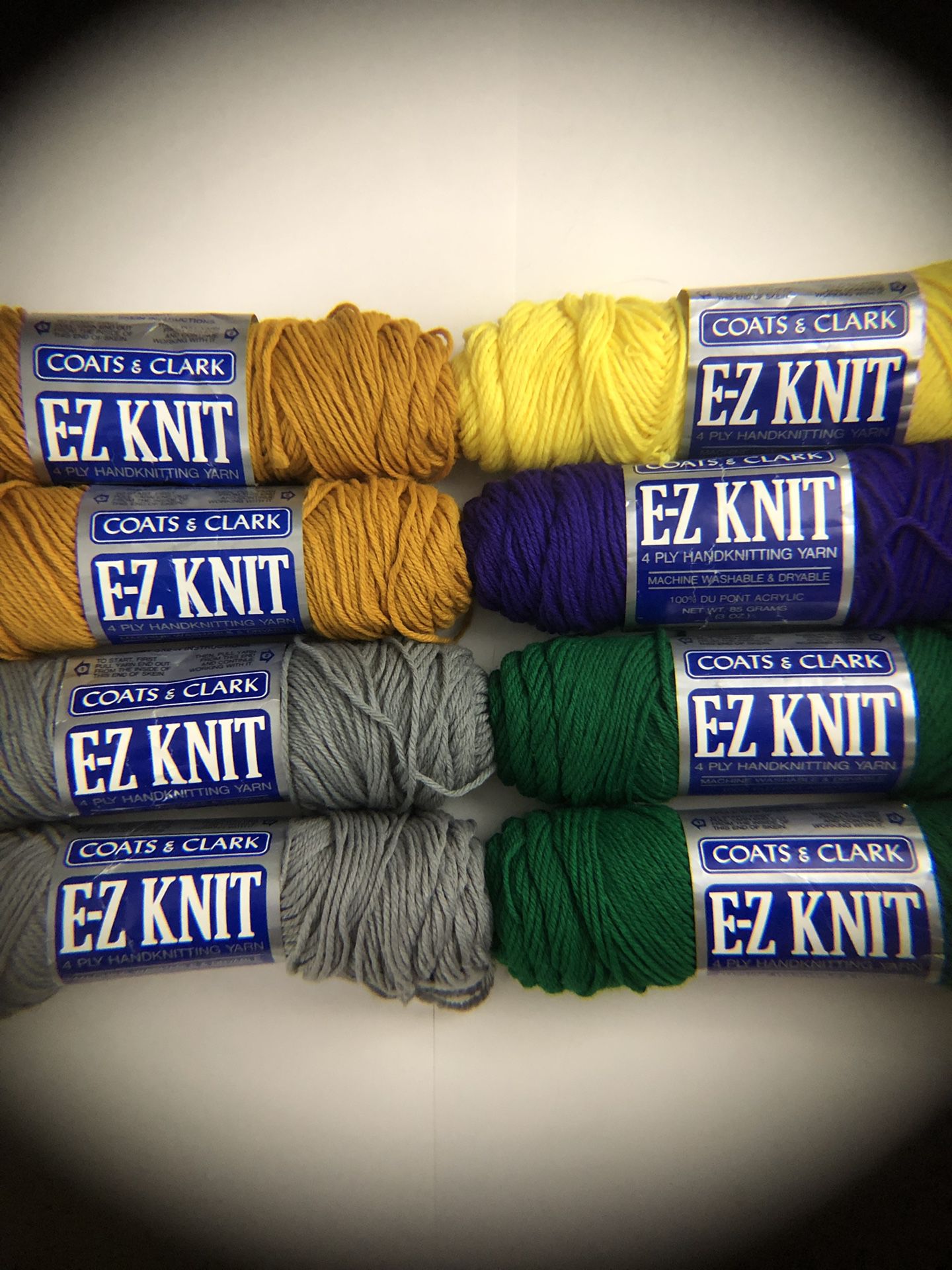 Lot of Coats & Clark 4ply 100% Du Pont Acrylic E-Z Knit Yarn