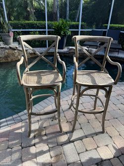 Counter Height Barstools set of 2 driftwood