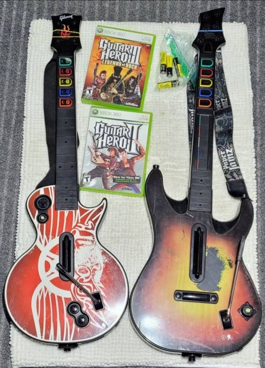 Wireless Xbox 360 Guitars And Games