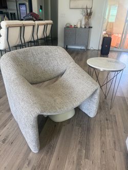 Modern Accent Chair with Swivel Base