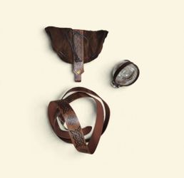 Medieval Celtic Leather Belt and Pouch Set