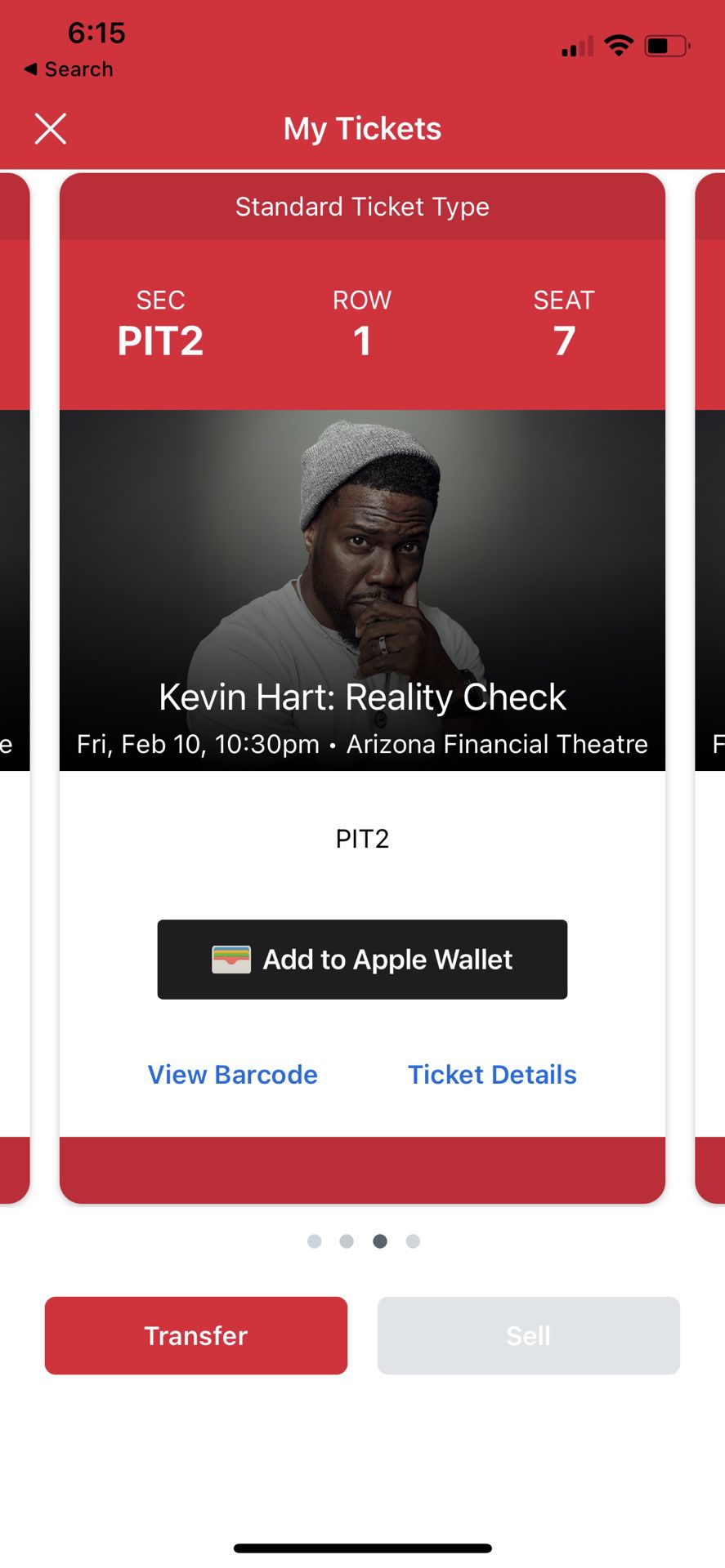 Kevin Heart Tickets (FRONT ROW) ROW # 1 