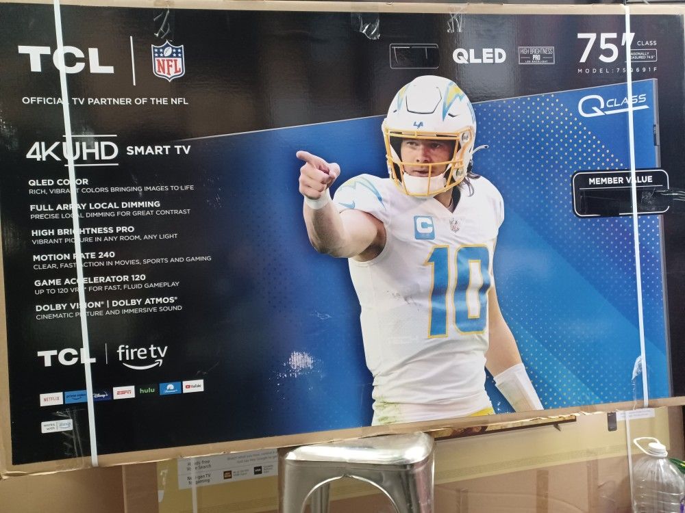 Best Deals. 75" Screen QLED Fire 🔥 Tv By TCL Smart . 240htz Motion Ratio. Gaming Pro TV