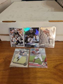 Las Vegas Raiders NFL Trading Cards Lot of 5