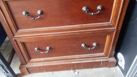 Lg solid wood filing cabinet