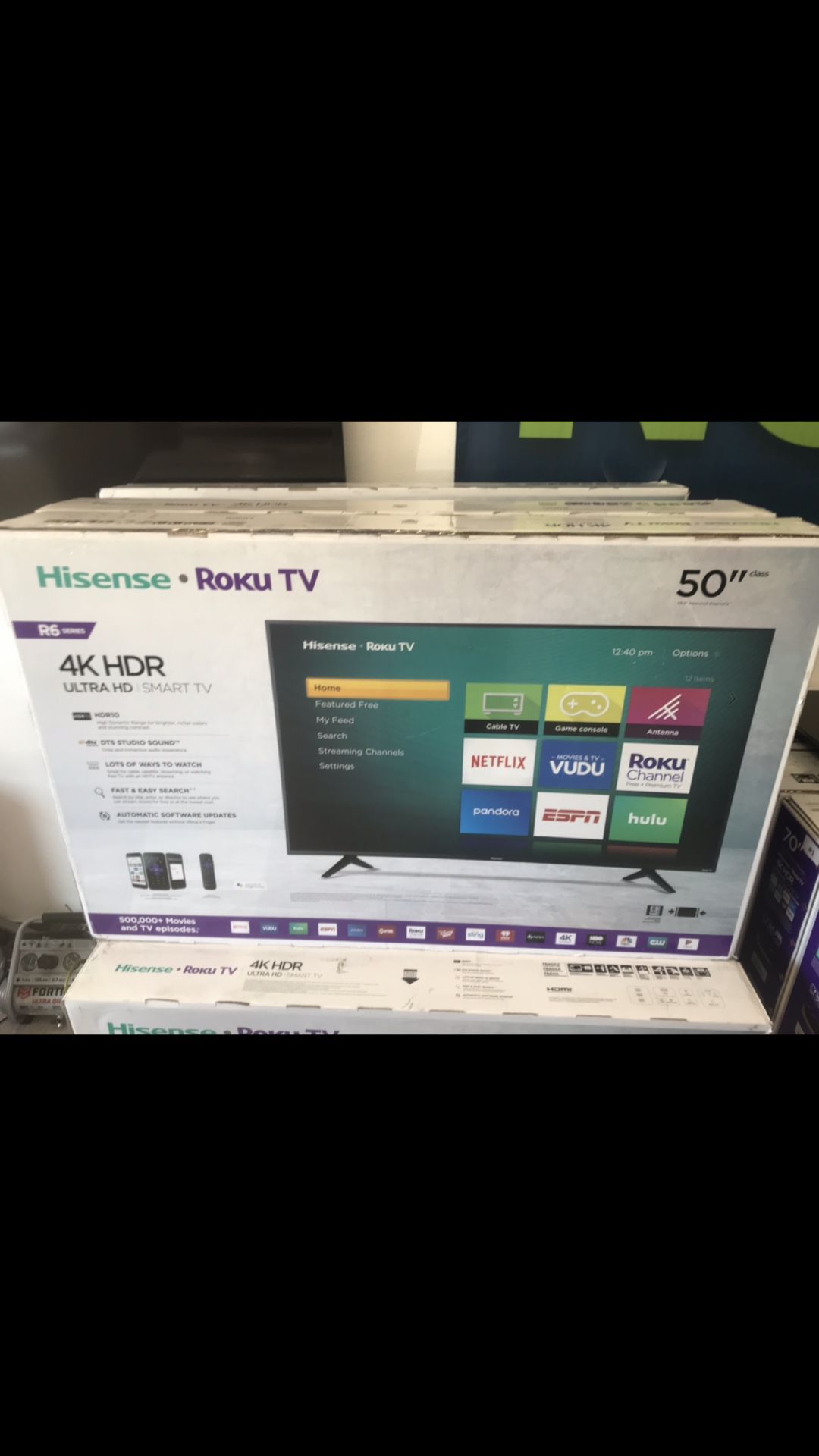 50 INCH HISENSE 4K ROKU SMART TV
