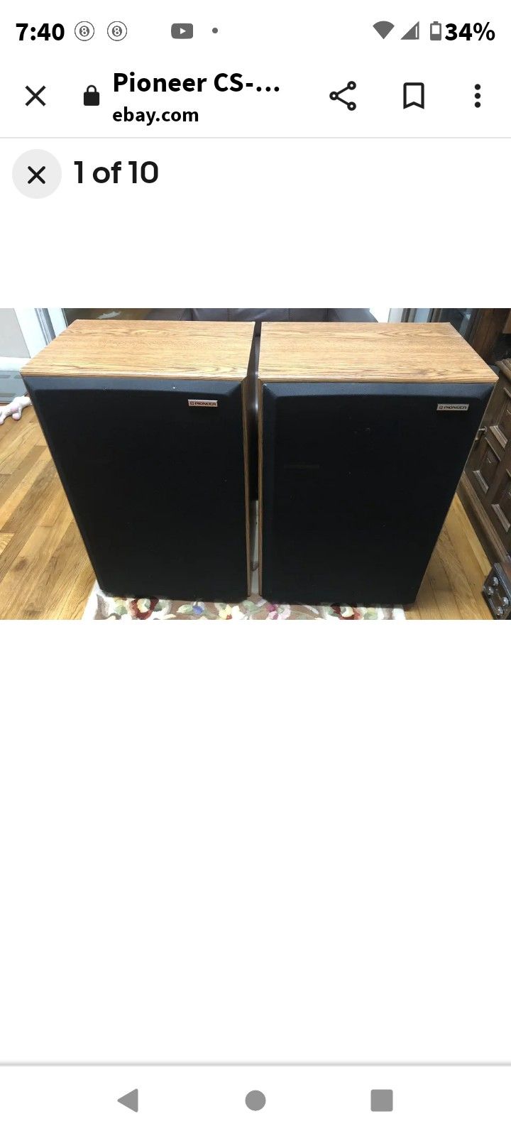 Vintage Pioneer CS - G 404 Speakers