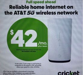 Get unlimited internet for $42/mo only at Cricket🔥