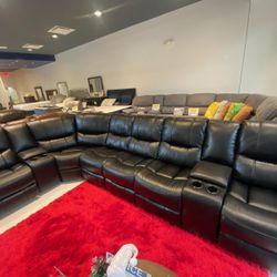 BEAUTIFUL BLACK MADRID SECTIONAL SOFA!$1499!*SAME DAY DELIVERY*NO CREDIT NEEDED*EASY FINANCING*HUGE SALE*
