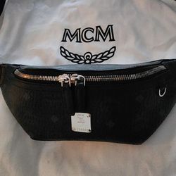 MCM BLACK FURSTEN BELT BAG $300 OBO