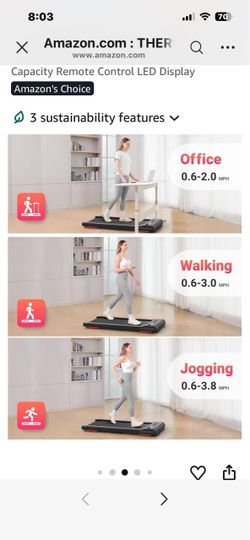 Walking Pad, Portable Mini Treadmill for Home/Office, 2.5HP Walking Pad Treadmill with with 300 lbs Weight