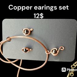 Copper Earings Set 