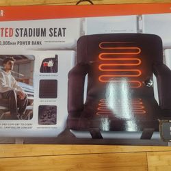 Extra wide heated Stadium Seats W/power bank