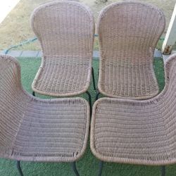 4 Wicker Style Chairs