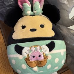 Squishmallows Disney Easter 8" Minnie Mouse Easter Bunny Plush Toy 