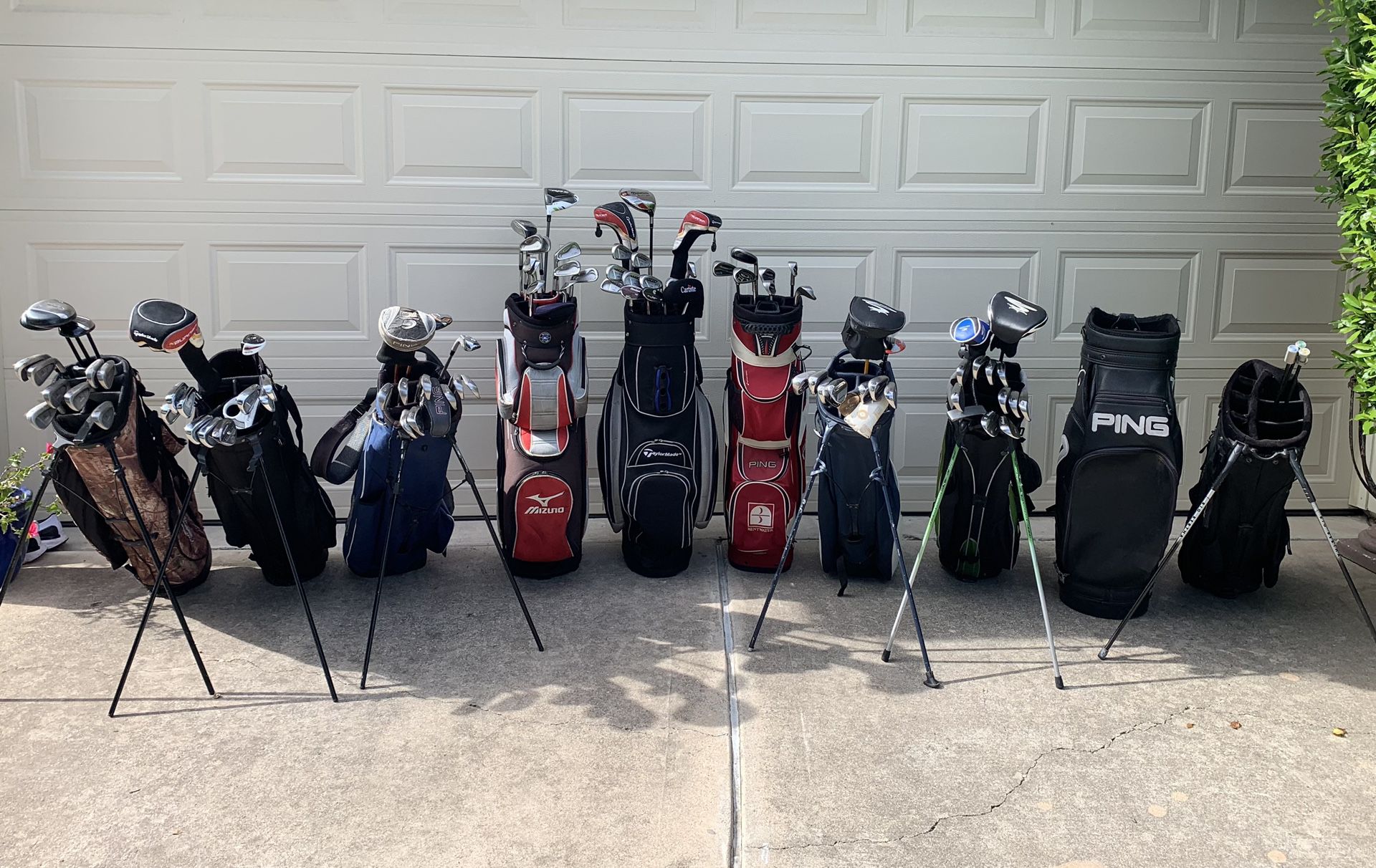 Mens Complete Golf Sets - Right & Left Handed - Ping Cart Bag - Swing Sticks Training Setup - Please Read Prices In Description 