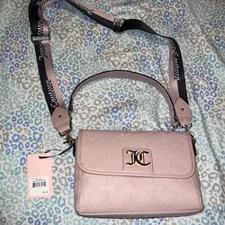 New Pink Juicy Couture Purse Dusty Blush Charm I’m Sure Crossbody Bag Msrp $79