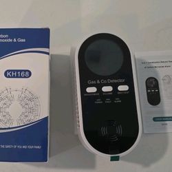 Gas & Carbon Monoxide Detectors Plug in, 4-in-1 Combination Natural Gas Leak 