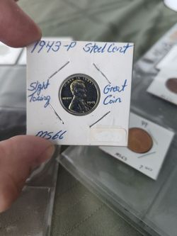 1943-P Steel Cent Lincoln Penny MS66
