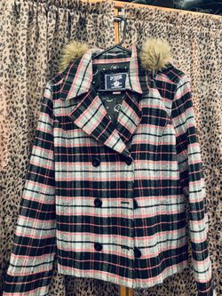 Victoria Secrets wool plaid coat