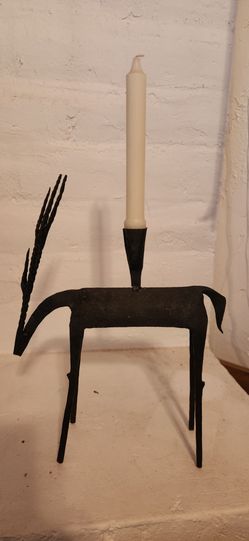 Wrought Iron Deer Candle Holder
