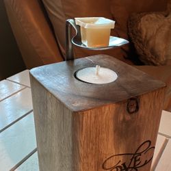 Wax Warmer Rustic Handcrafted Wooden Wax Warmer. 3.5” x 3.5 x 5.75