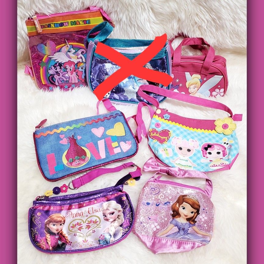 Girls Fashion Purses 👛 / Frozen / My Little Pony/ Trolls / Tinker bell / Princess Sofia/ Lalaloopsy.  Little Girl Christmas Gift 🎅🎄 🎁