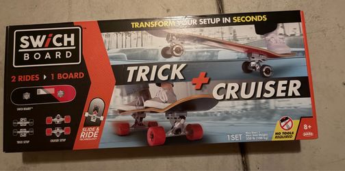 Jakks Pacific SW/CH Board 2-in-1 Complete Skateboard Set - Trick & Cruiser - NEW