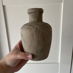 Wood Small Vase 