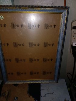 Ornate Blue and Gold Picture Frame