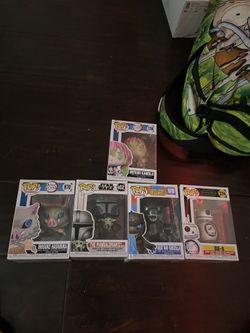 Funko Pop Bundle Lot (5) – Demon Slayer, Star Wars, Godzilla – Mint